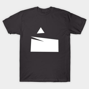 White geometrical minimalism, triangle and broken rectangle T-Shirt